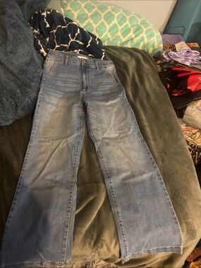 Kancan Light Wash Wide Leg Denim Jeans